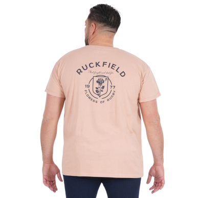 T-shirt oversize Ruckfield Flowers of Rugby abricot | Rugby Approved Perpignan