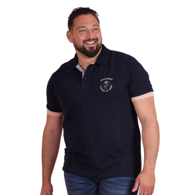 Polo Ruckfield Flowers of Rugby Bleu Marine | Rugby Approved Perpignan