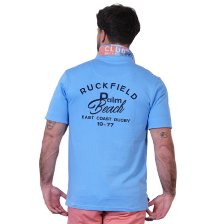 Polo Ruckfield à manches courtes Palm Beach Bleu Clair