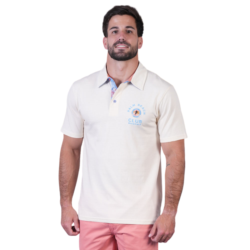 Polo à Manches Courtes Blanc Cassé Ruckfield Palm Beach