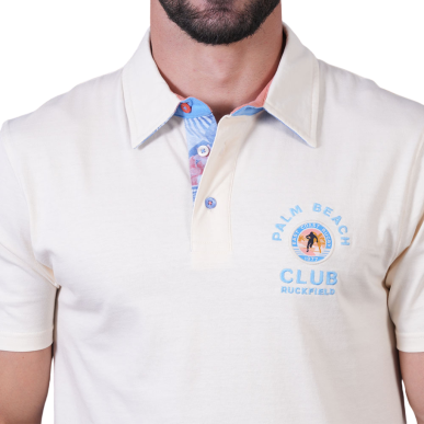 Polo Blanc Cassé Ruckfield Palm Beach | Rugby Approved Perpignan