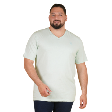 T-shirt col V Vert d’eau Ruckfield Essentiel | Rugby Approved Perpignan