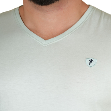 T-shirt col V Vert d’eau Ruckfield Essentiel | Rugby Approved Perpignan