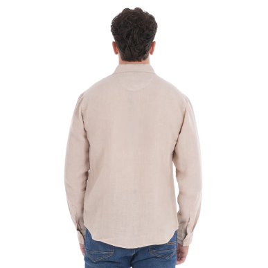 Chemise lin manches longues beige Ruckfield | Rugby Approved Perpignan