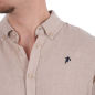 Chemise lin Ruckfield à manches longues beige