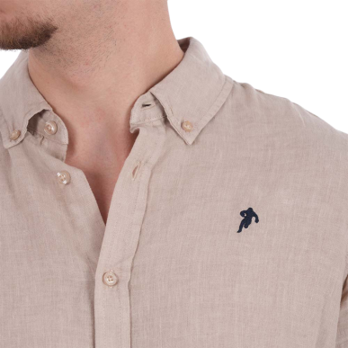 Chemise lin manches longues beige Ruckfield | Rugby Approved Perpignan