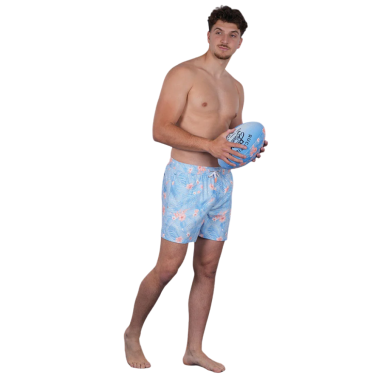 Maillot de bain Ruckfield Palm Beach Bleu Clair | Rugby Approved Perpignan