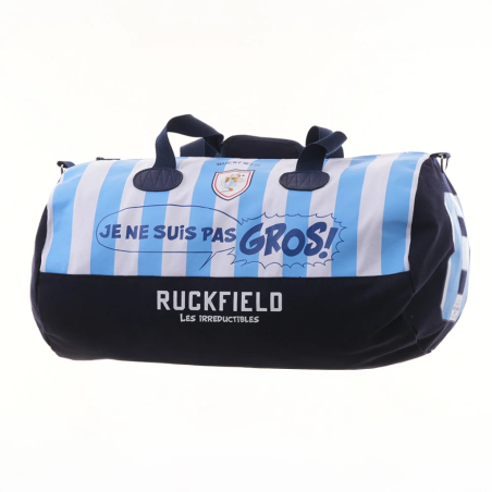 Sac de sport Ruckfield x Astérix rayé blanc bleu | Rugby Approved Perpignan