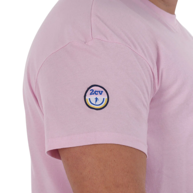 T-shirt rose Ruckfield x 2CV manches courtes | Rugby Approved Perpignan