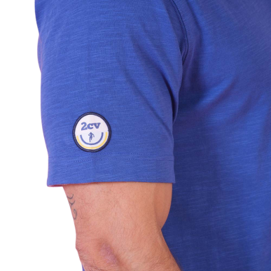 Polo bleu Ruckfield x 2CV manches courtes | Rugby Approved Perpignan