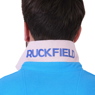 Polo bleu turquoise Ruckfield x 2CV manches courtes | Rugby Approved Perpignan