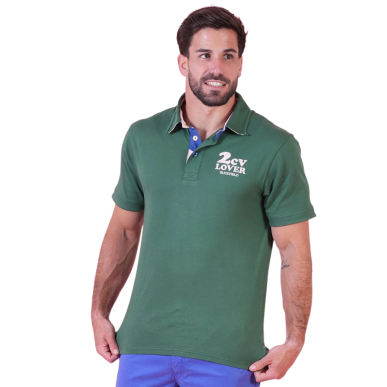 Polo vert forêt Ruckfield x 2CV manches courtes | Rugby Approved Perpignan