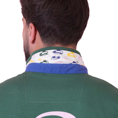 Polo vert forêt Ruckfield x 2CV manches courtes | Rugby Approved Perpignan