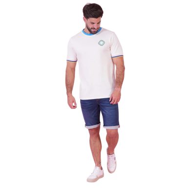 T-shirt blanc cassé Ruckfield x 2CV manches courtes | Rugby Approved Perpignan