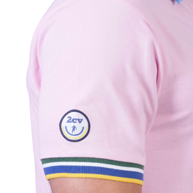 Polo rose Ruckfield x 2CV manches courtes | Rugby Approved Perpignan