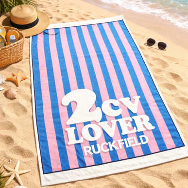 Serviette de plage Ruckfield x 2CV | Rugby Approved Perpignan