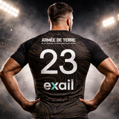 Maillot Rugby Armée de Terre Noir | Performance & Style