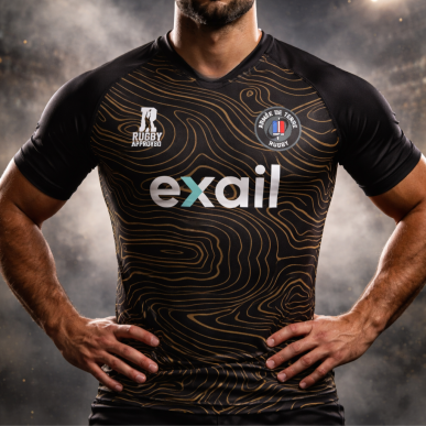 Maillot Rugby Armée de Terre Noir | Performance & Style