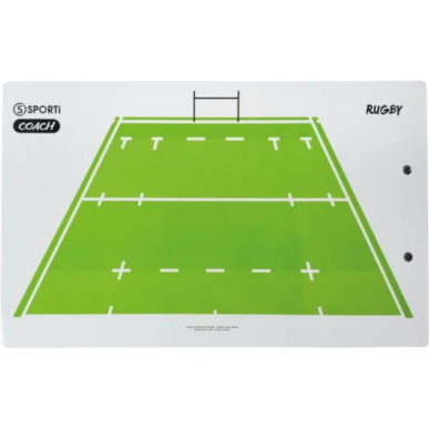 Plaquette Tactique Rugby Recto-Verso pour Coach | Rugby Approved Perpignan