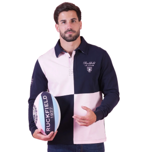 Polo color block manches longues Ruckfield Le Club | Rugby Approved Perpignan