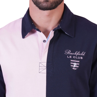 Polo color block manches longues Ruckfield Le Club | Rugby Approved Perpignan