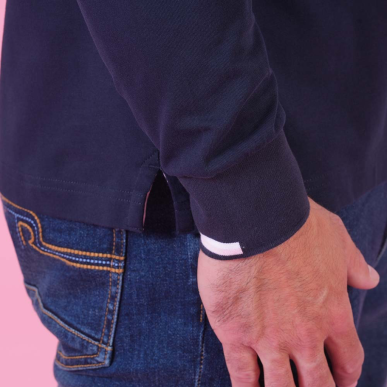Polo color block manches longues Ruckfield Le Club | Rugby Approved Perpignan