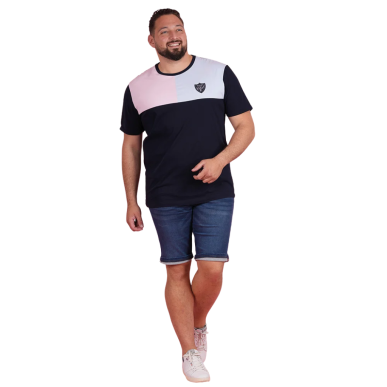 T-shirt color block bleu marine Ruckfield | Rugby Approved Perpignan