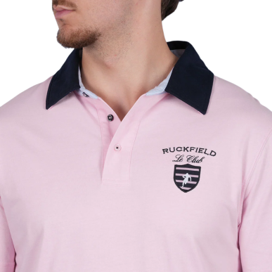Polo rose manches courtes Ruckfield Le Club | Rugby Approved Perpignan