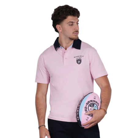 Polo rose manches courtes Ruckfield Le Club | Rugby Approved Perpignan