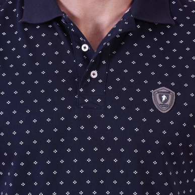 Polo bleu marine manches courtes Ruckfield Le Club | Rugby Approved Perpignan