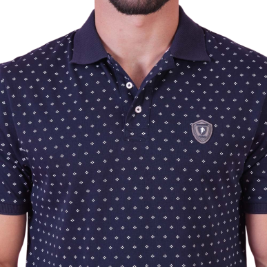 Polo bleu marine manches courtes Ruckfield Le Club | Rugby Approved Perpignan