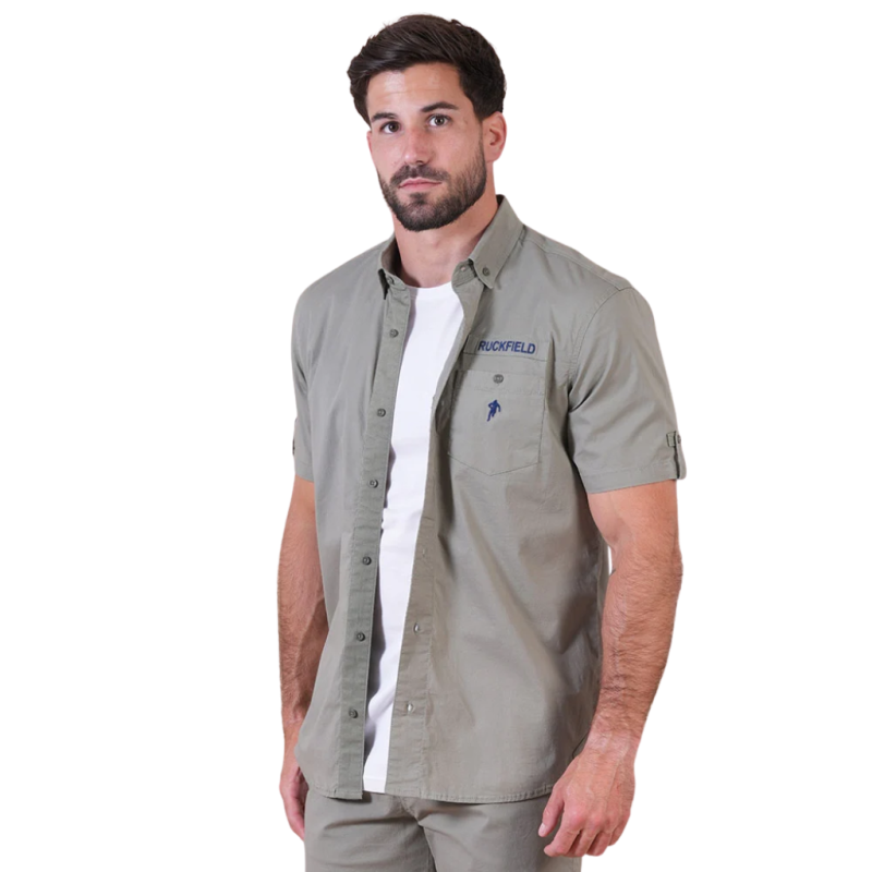 Chemise Ruckfield à manches courtes kaki Flowers of Rugby