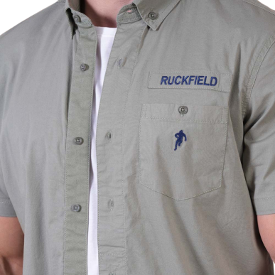 Chemise manches courtes kaki Flowers of Rugby Ruckfield | Rugby Approved Perpignan