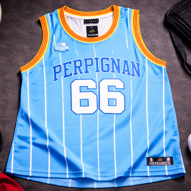 Débardeur Oxygear Pure Perpignan bleu 2025-2026 | Rugby Approved Perpignan