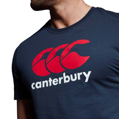 T-shirt Canterbury CCC bleu marine logo rouge | Rugby Approved Perpignan