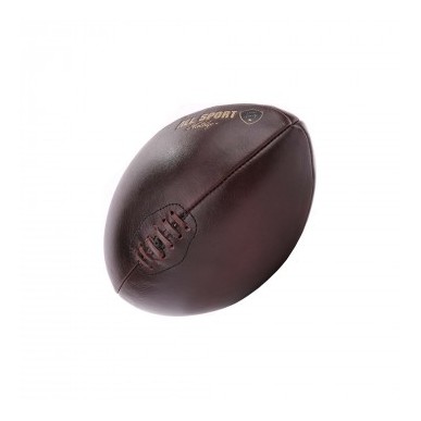 Mini ballon rugby Cuir 4 Panneaux All Sport Vintage marron foncé